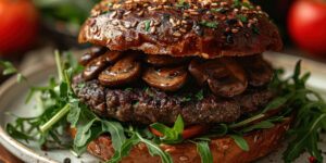 Juicy oven baked venison burger