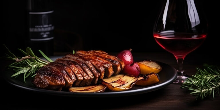Rump Steak and Red Wine Jus