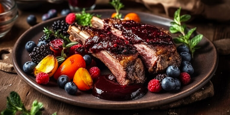 Savory venison BBQ ribs